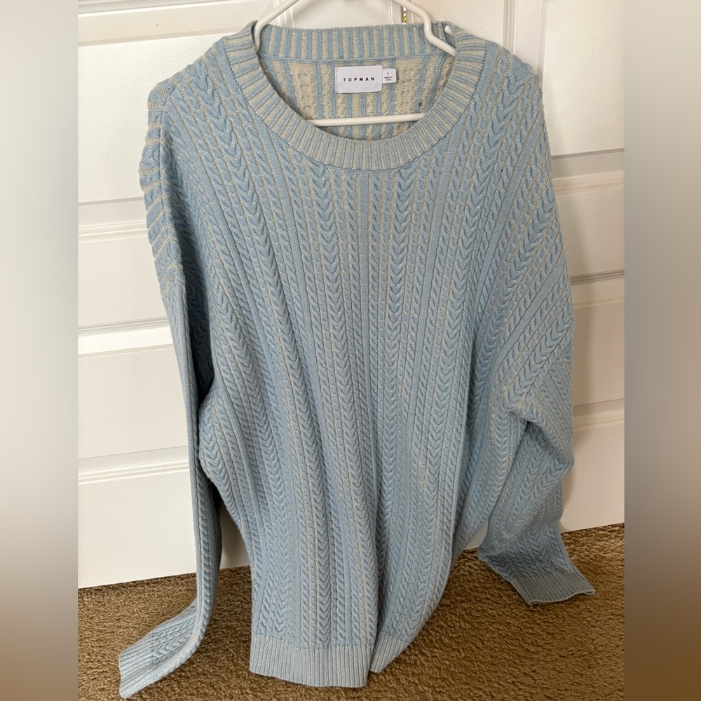 Topman Light Blue Crewneck Sweater